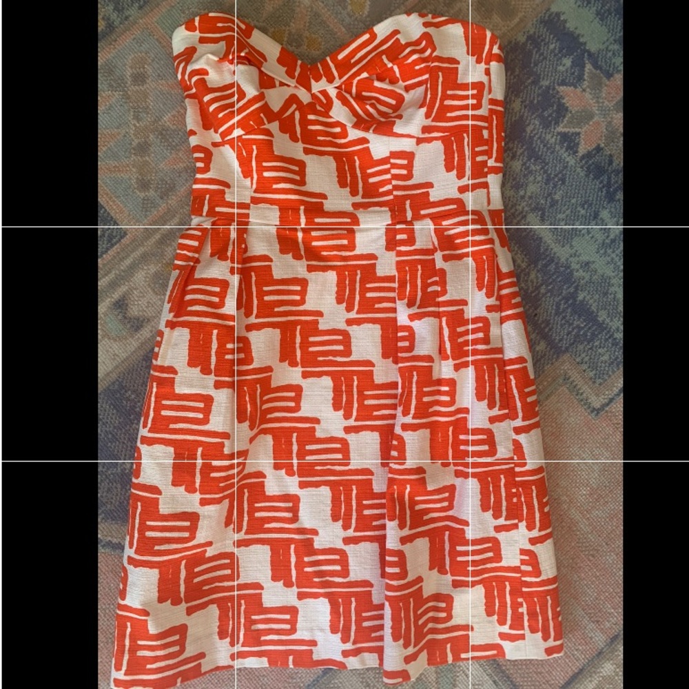 Orange and white dress